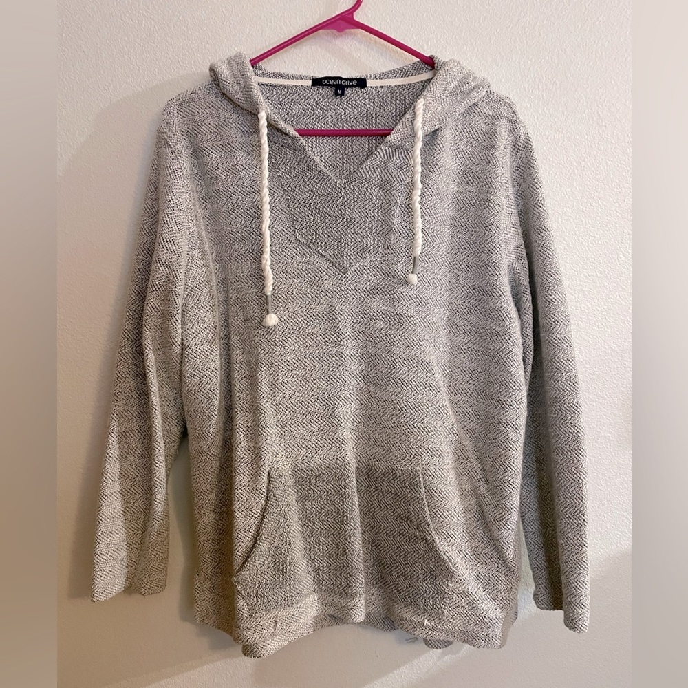 Grey pullover hoodie